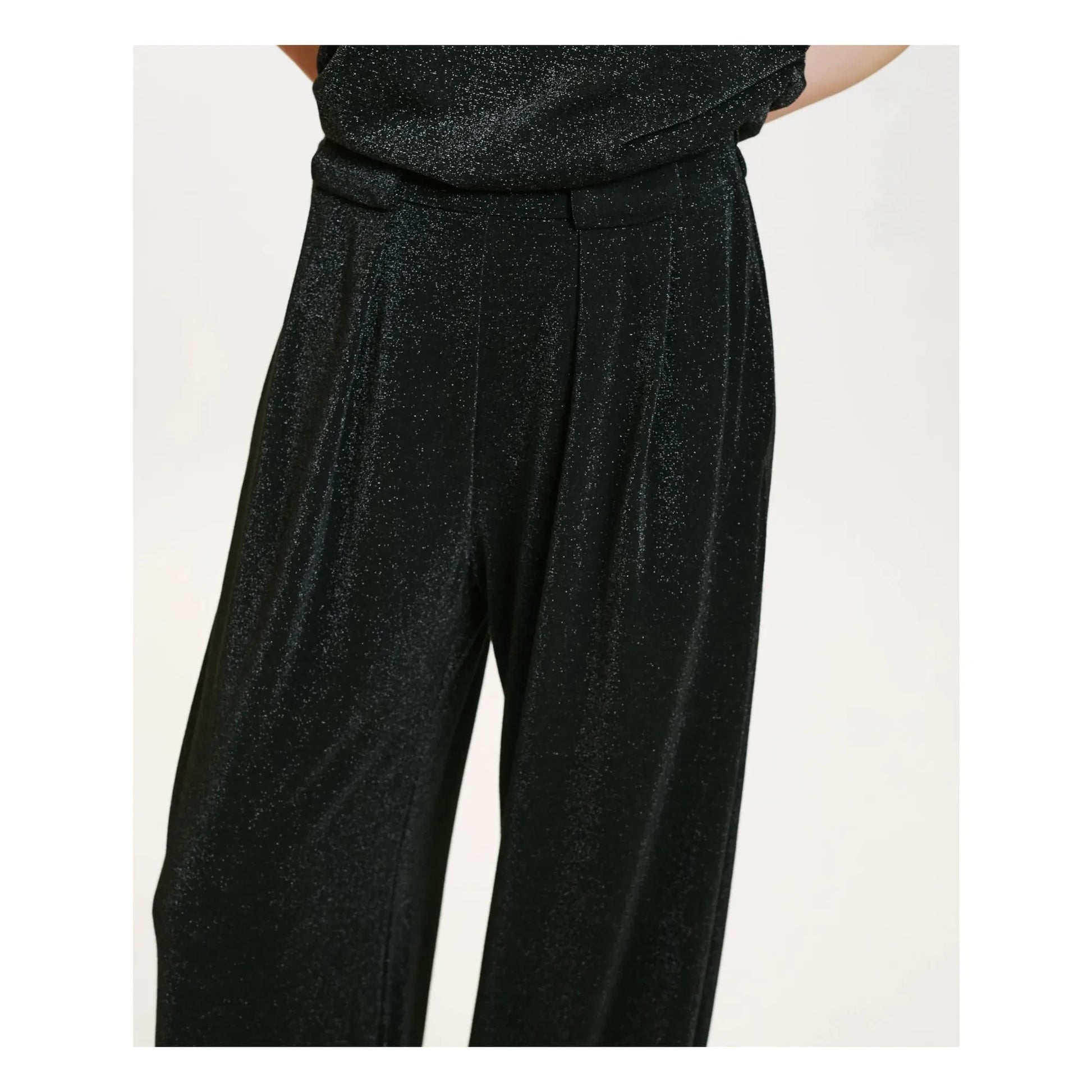 Momoni - Aspen Metallic Pants | Silver grey