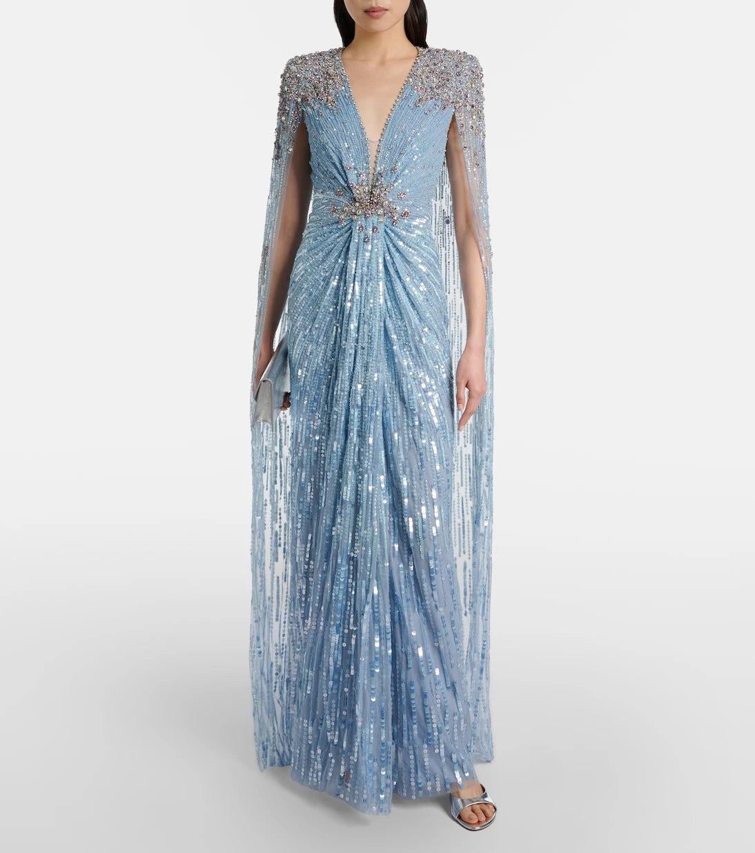 Jenny Packham - Symphony embellished caped gown