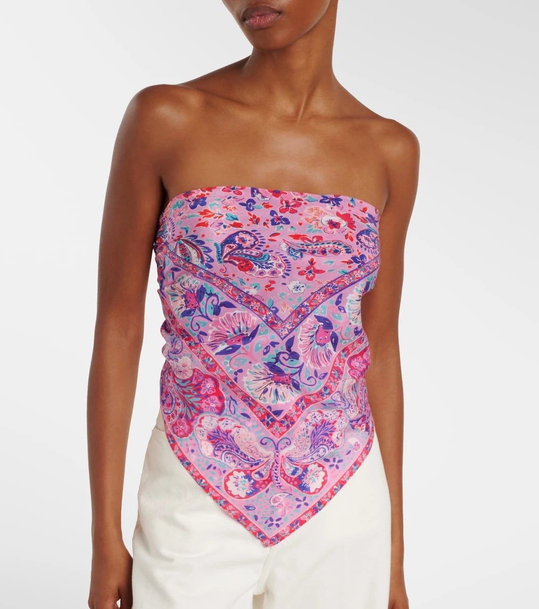 Rixo - Menno printed silk top