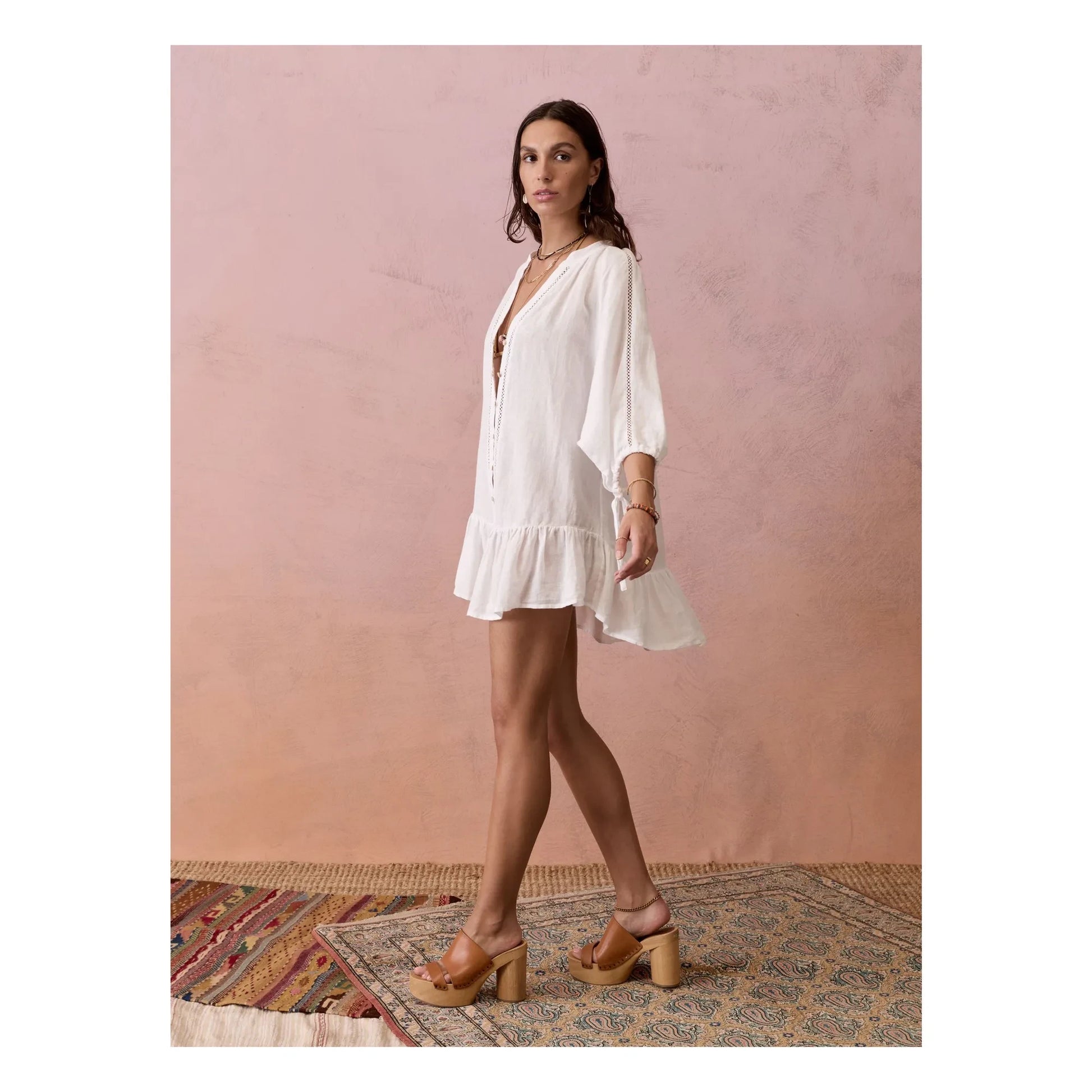 Boteh - Dress Shirt La Ponche Linen | White