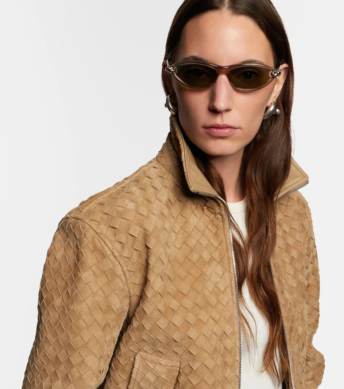 Bottega Veneta - نظارة شمسية عين القط بطبعة نوت