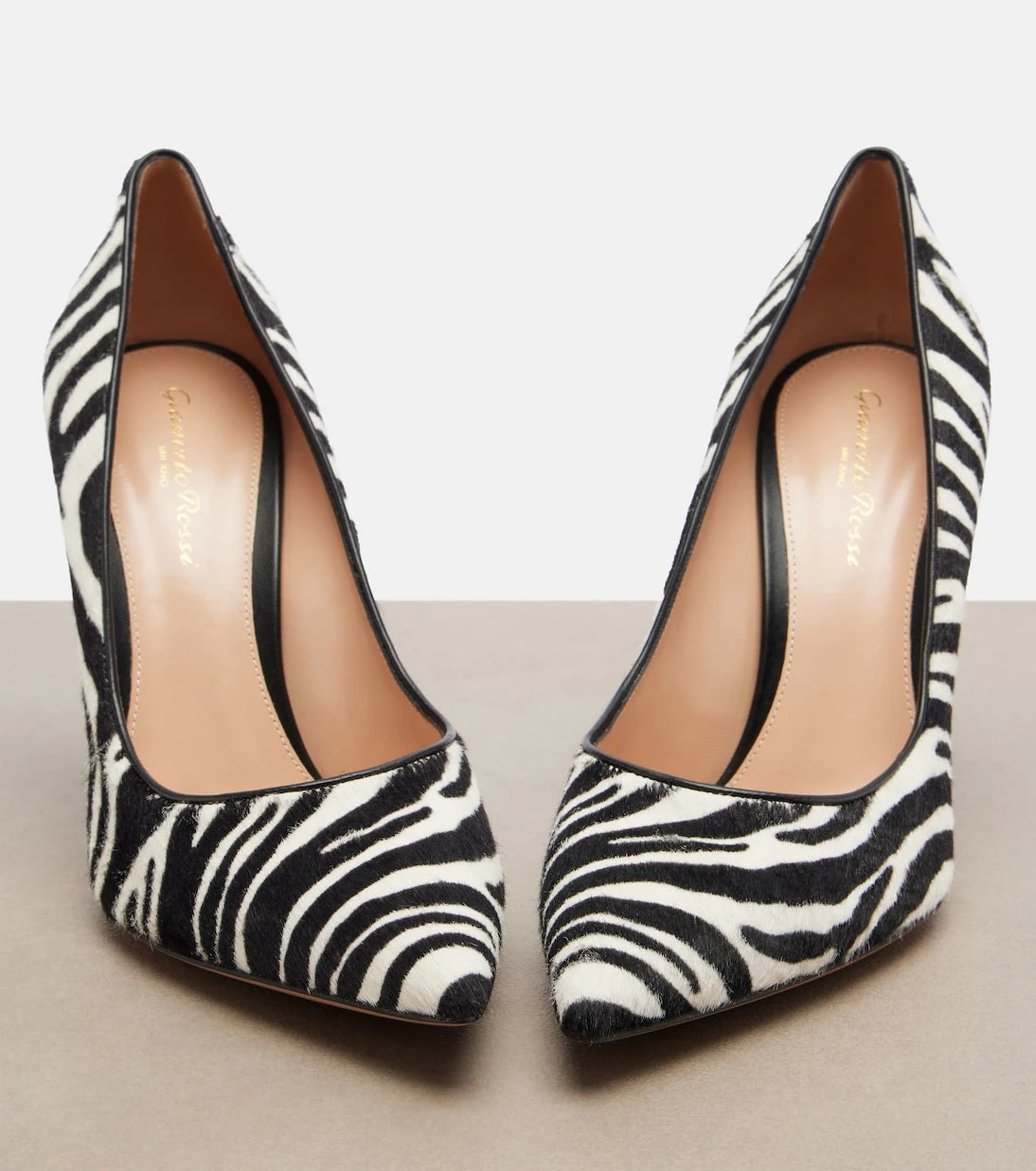 Gianvito Rossi - Gianvito zebra-print calf hair pumps