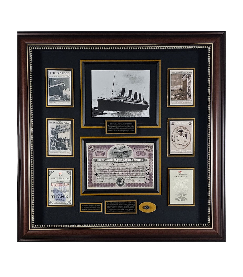 Leipzig Galleries Titanic Last Survivor Autograph and Relic Display