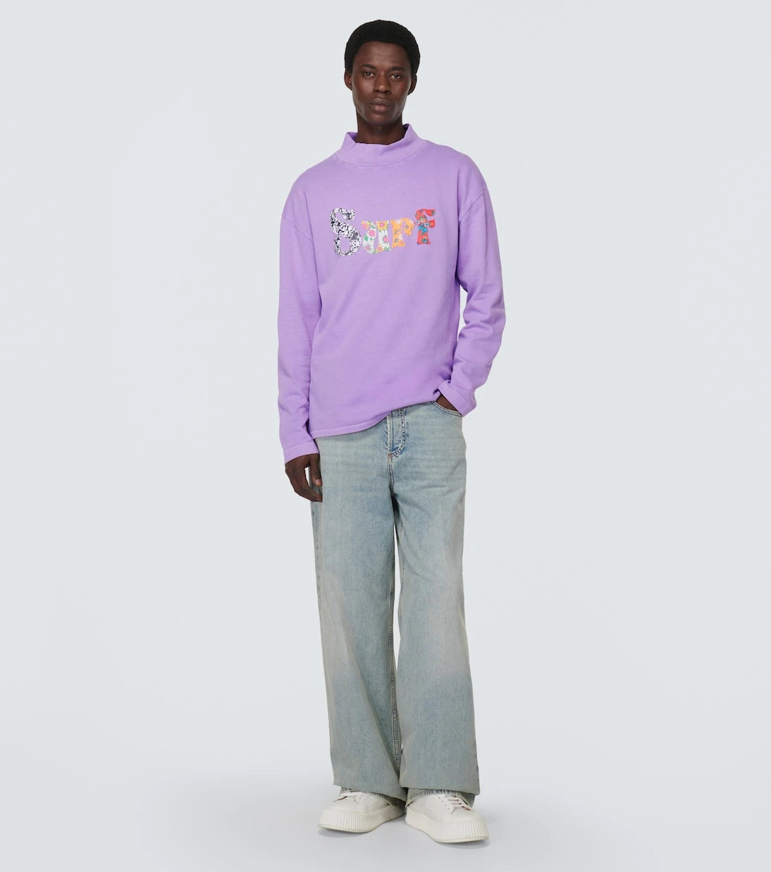 ERL - Appliqué cotton jersey sweatshirt