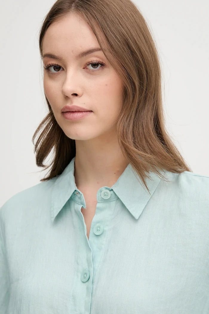 United Colors of Benetton риза дамска от лен