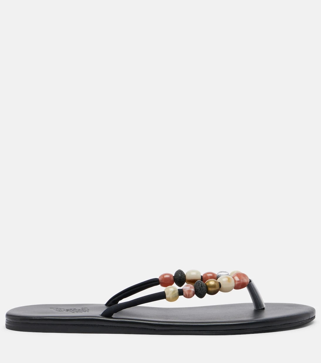 Ancient Greek Sandals - Saionara beaded leather thong sandals
