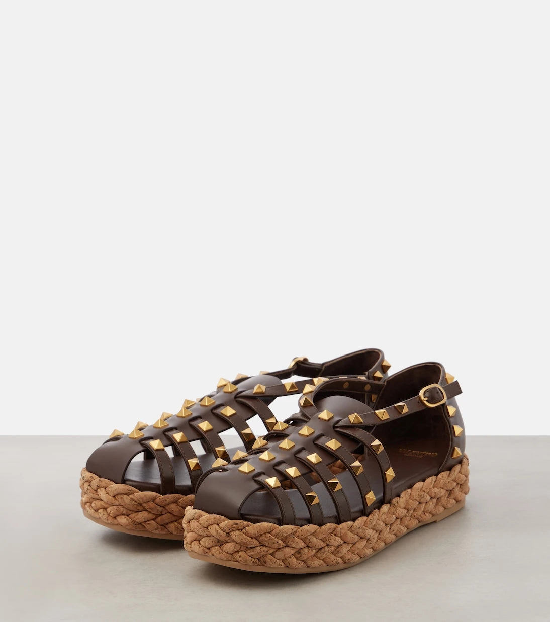 Valentino Garavani - Rockstud leather espadrilles