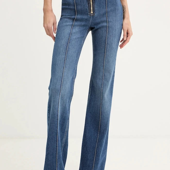 Elisabetta Franchi kadın flare kot pantolon