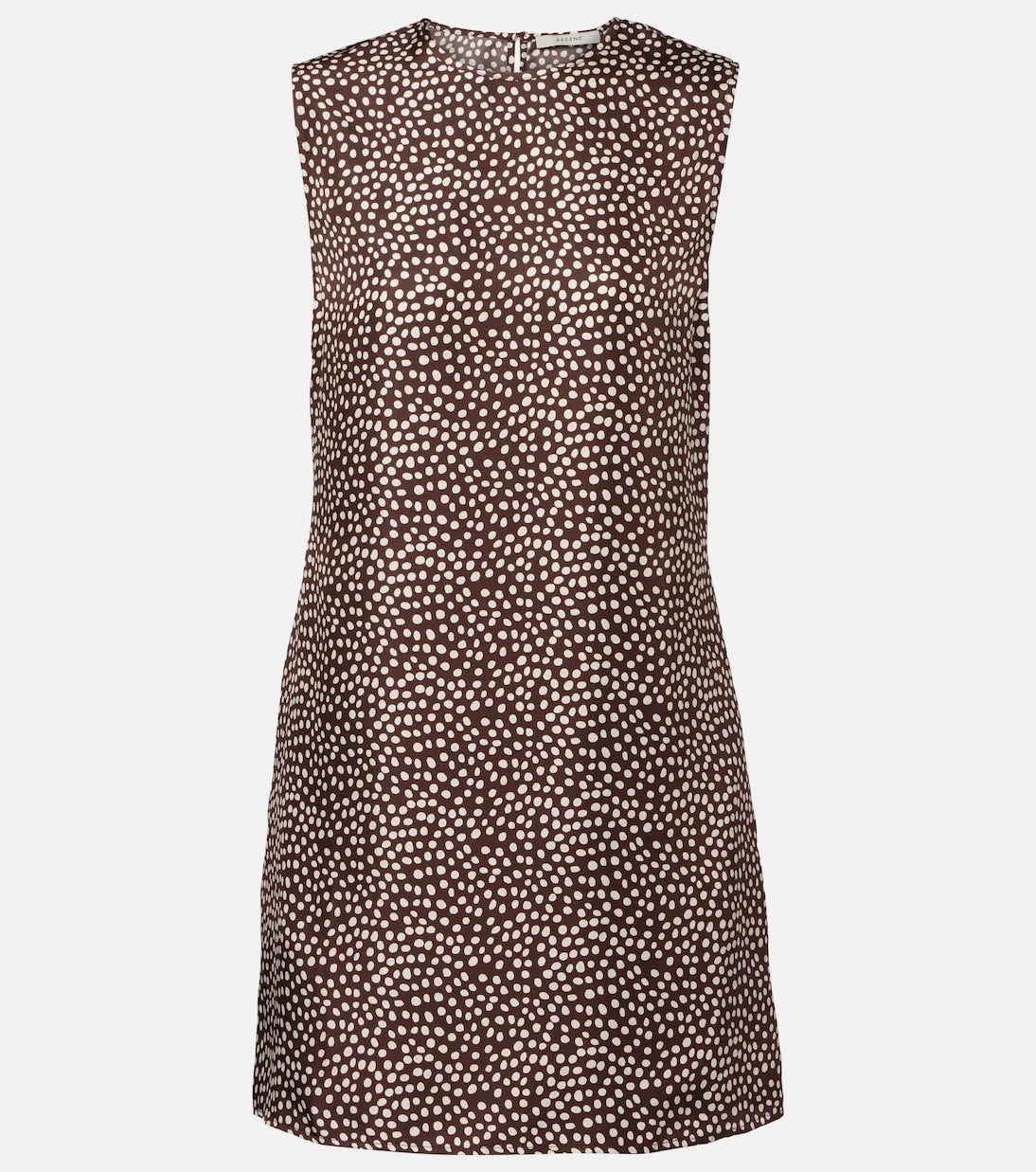 Asceno - Sintra polka-dot silk twill minidress