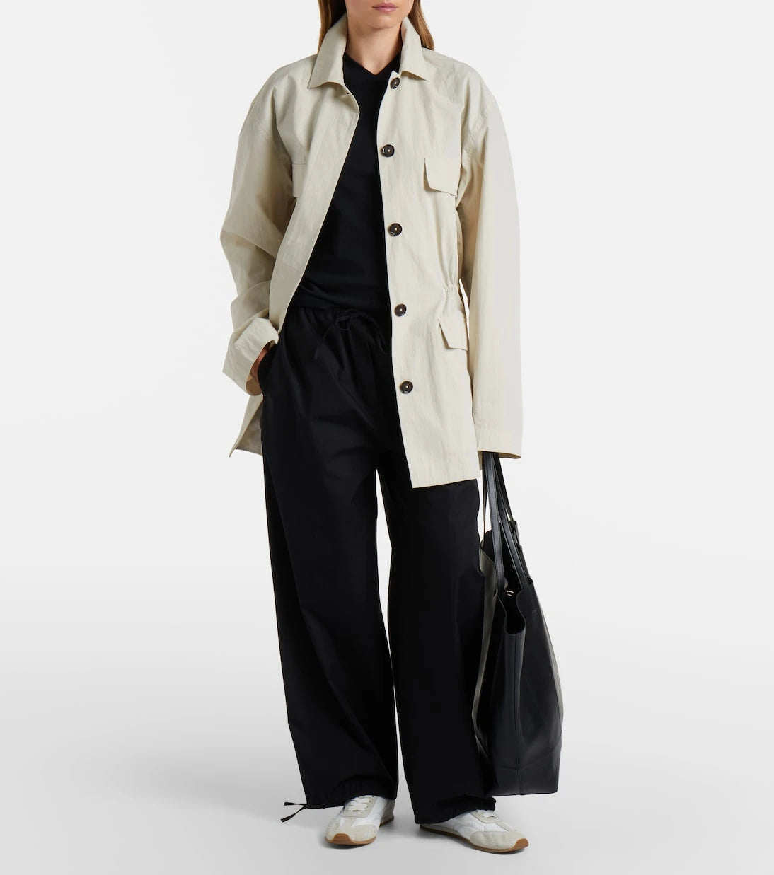 Toteme - Cotton poplin wide-leg pants