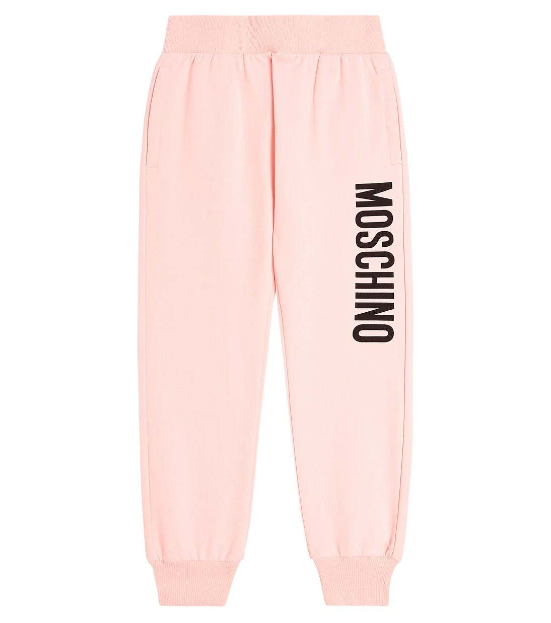 Moschino Kids - بنطلون رياضي قطني جيرسيه بشعار العلامة