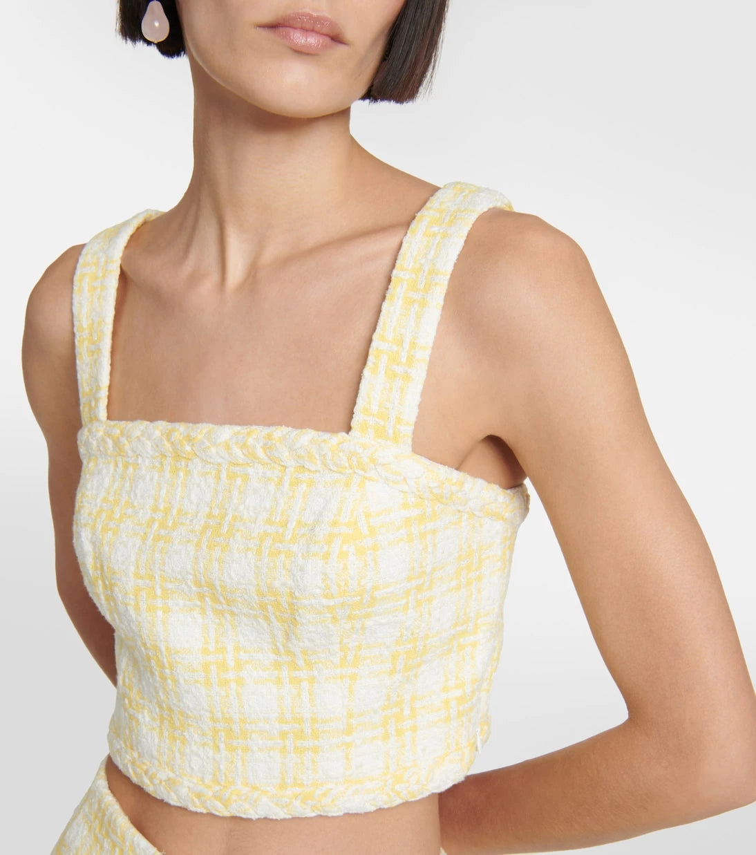 Veronica Beard - Gingham tweed top