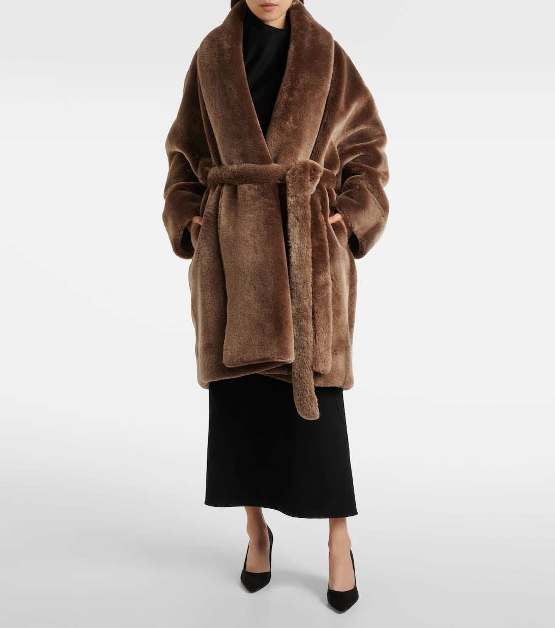 The Row - Lucja shearling wrap coat