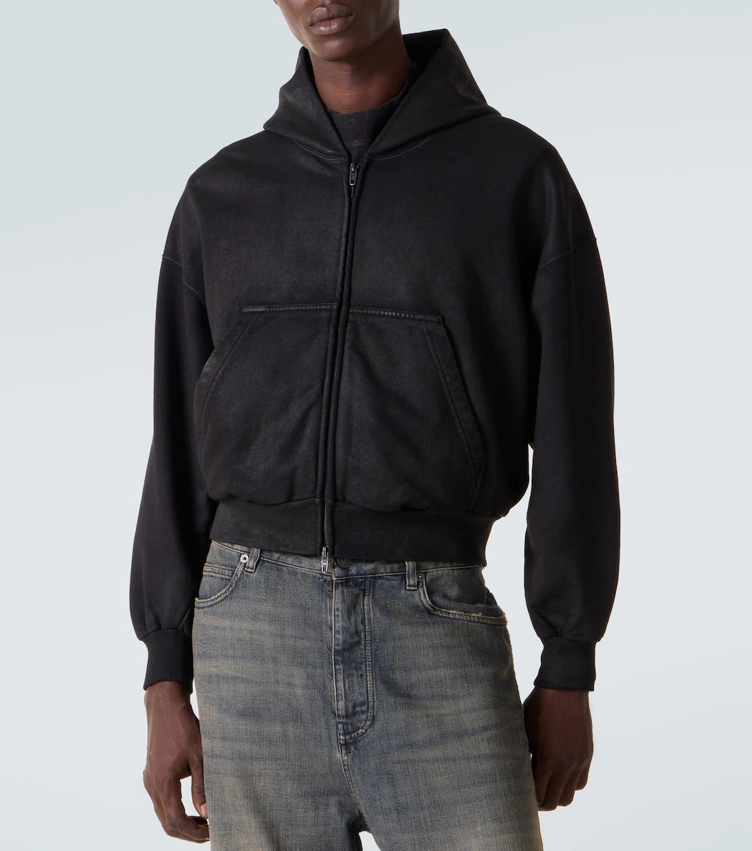 Balenciaga - Cotton jersey zip-up hoodie