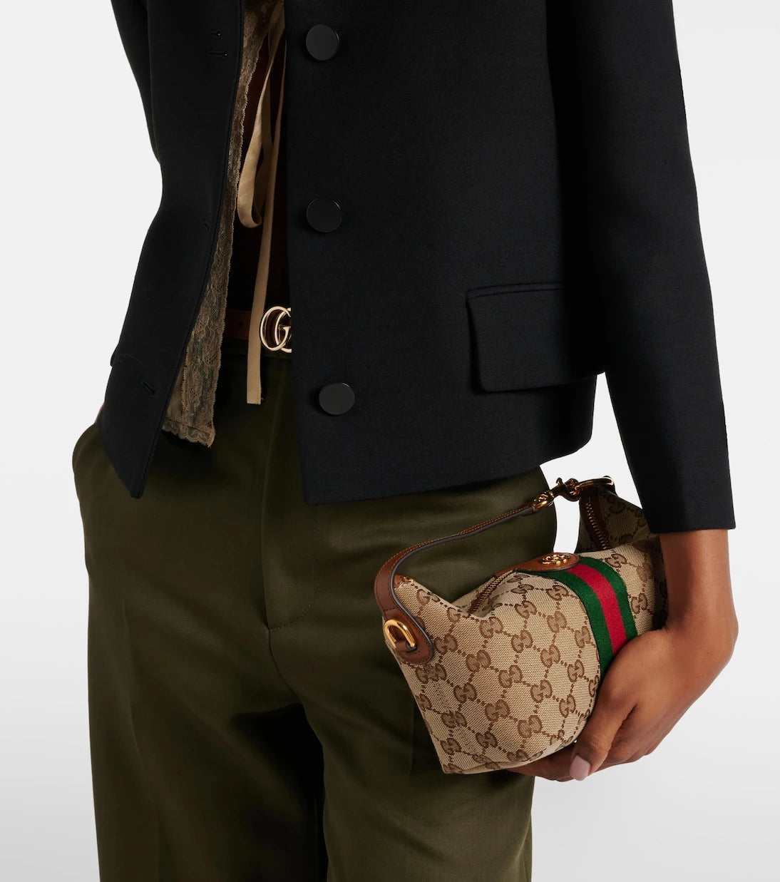 Gucci - حقيبة غوتشي جي ميني بمقبض علوي