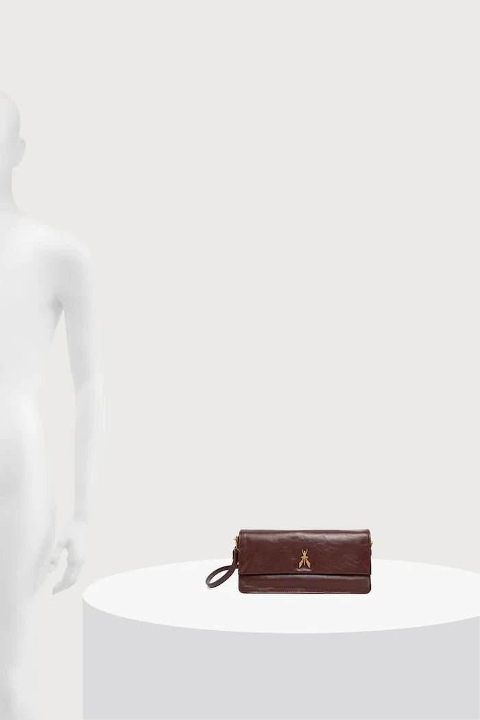 Patrizia Pepe deri kadın crossbody çanta