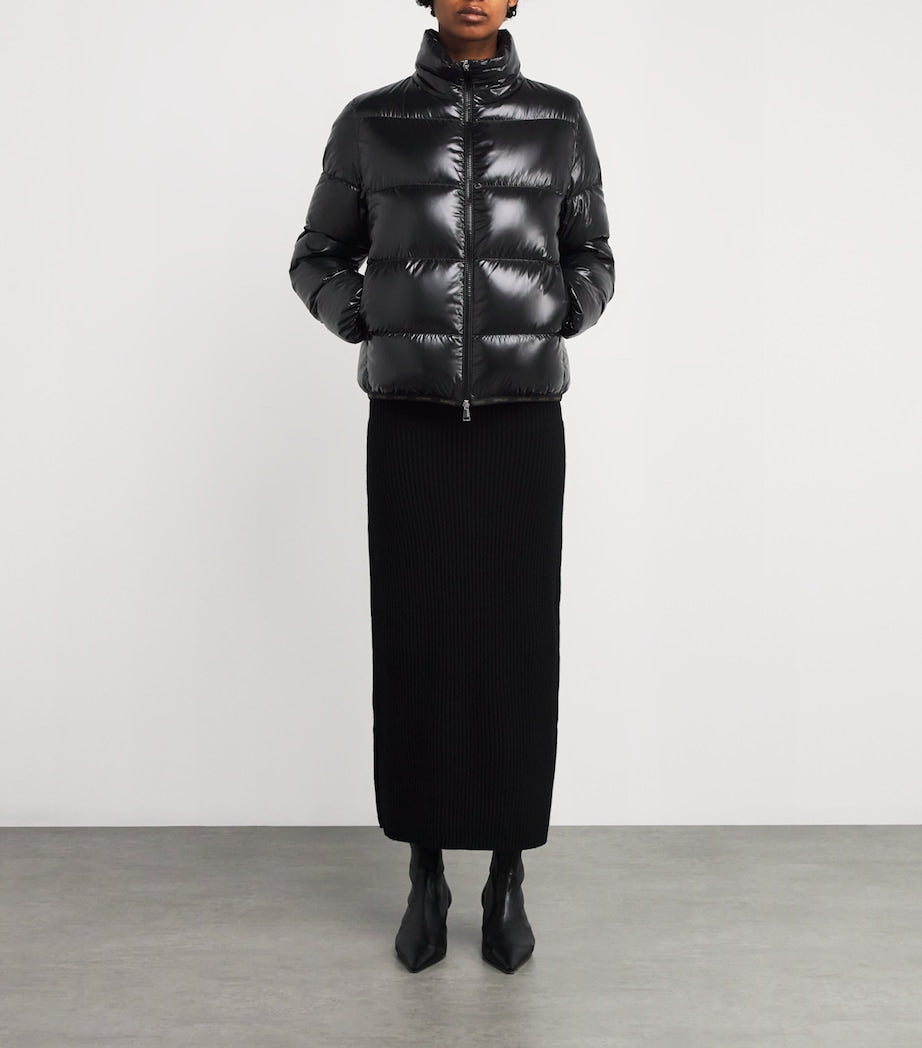 Moncler Black Down Padded Abbadia Jacket