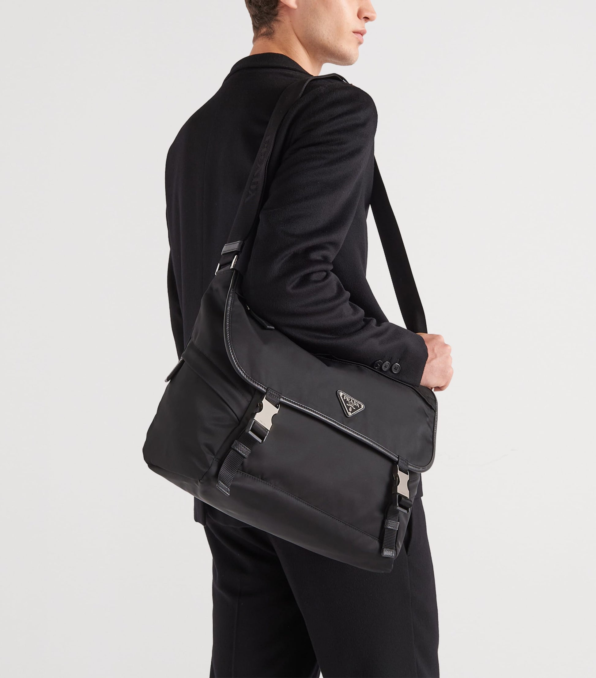 Prada Re-Nylon and Saffiano Leather Shoulder Bag