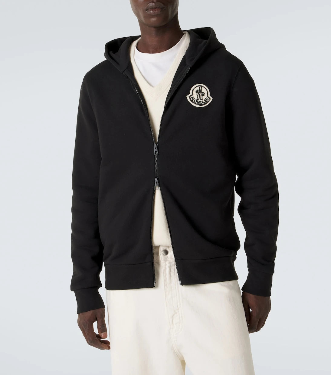 Moncler - Logo cotton zip-up hoodie