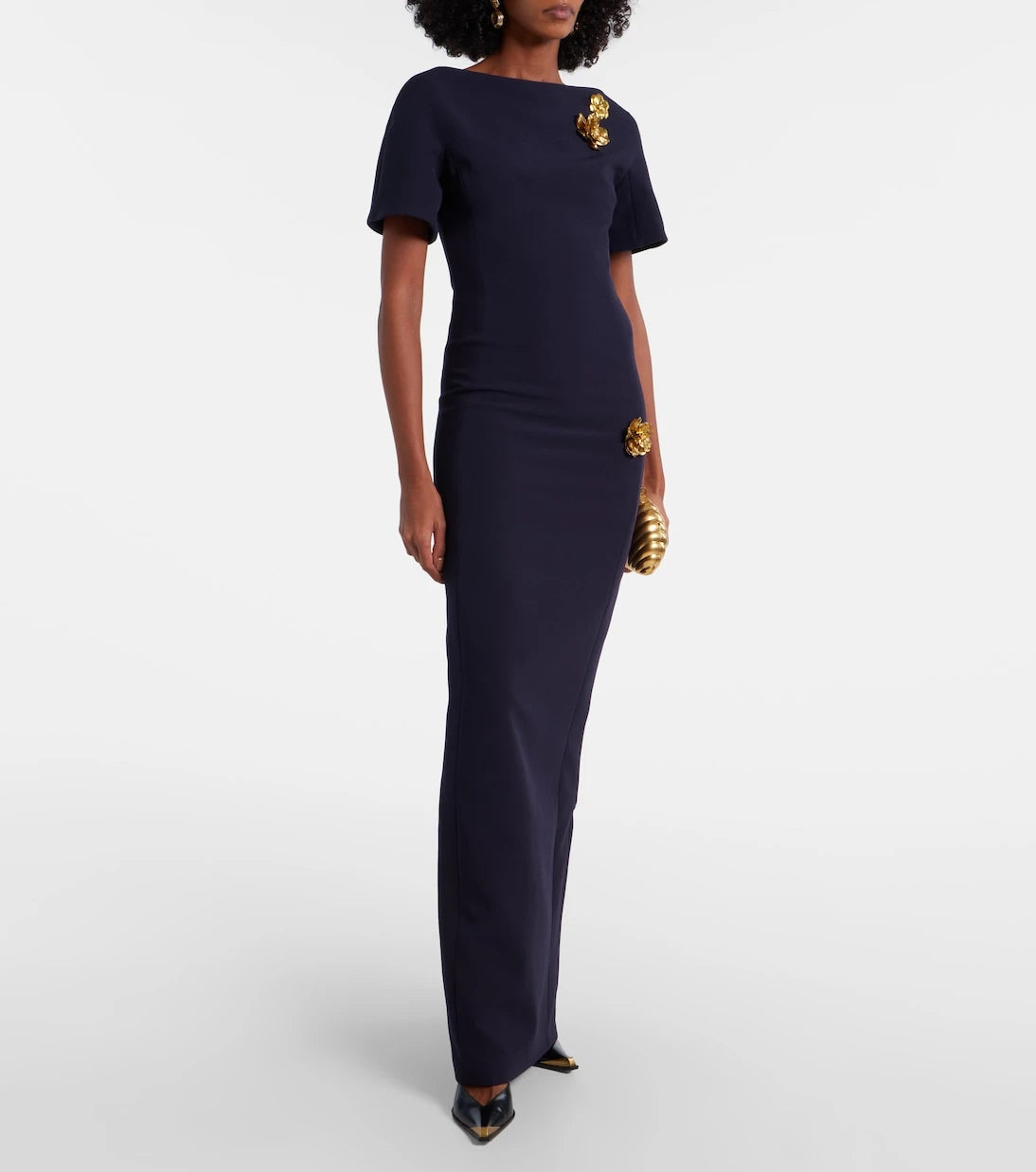 Safiyaa - Lacin embellished crêpe gown