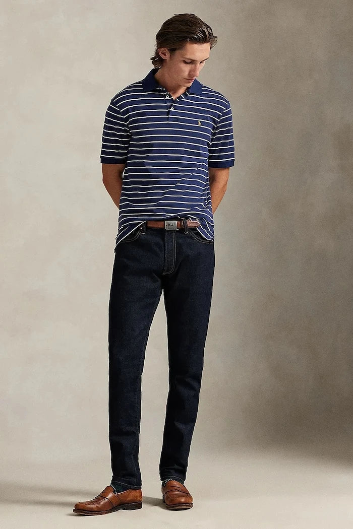 Памучна тениска с яка Polo Ralph Lauren