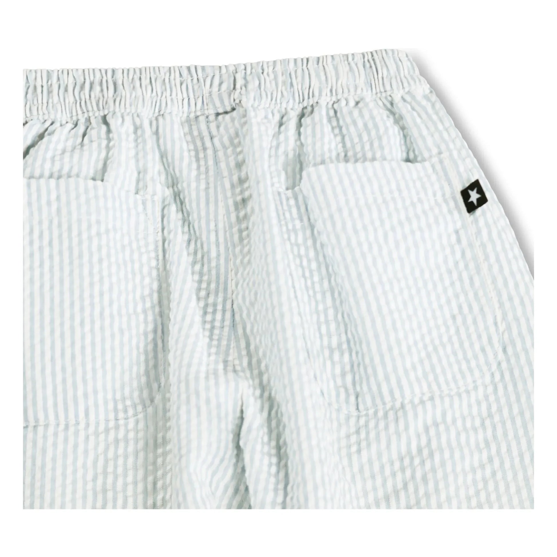 Molo - Sois Striped Organic Cotton Trousers | Pale blue