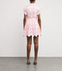 Self-Portrait Pink Broderie Anglaise Belted Mini Dress