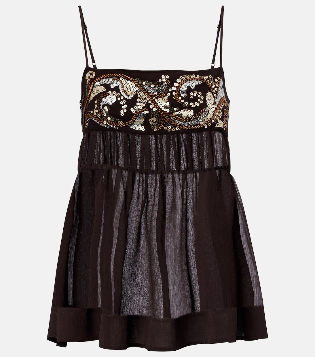 Xu Zhi - Sequined chiffon top