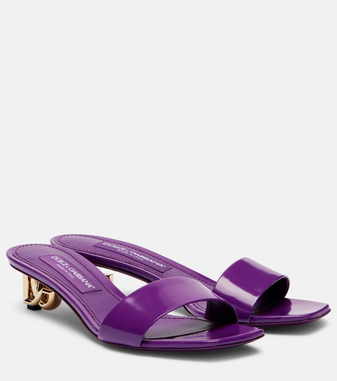 Dolce&Gabbana - DG leather mules