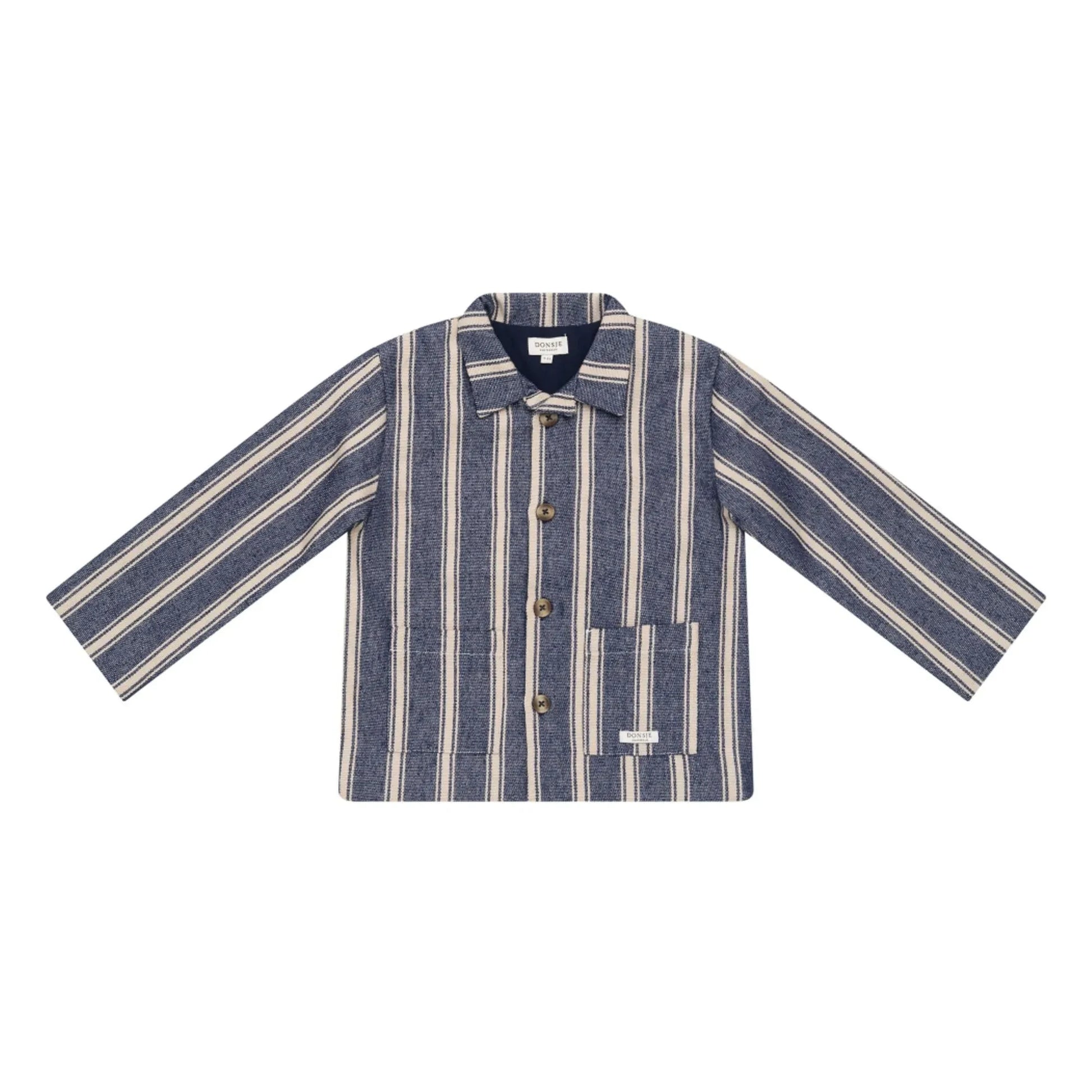 Donsje - Henrik Stripe Overshirt Jacket | Blue