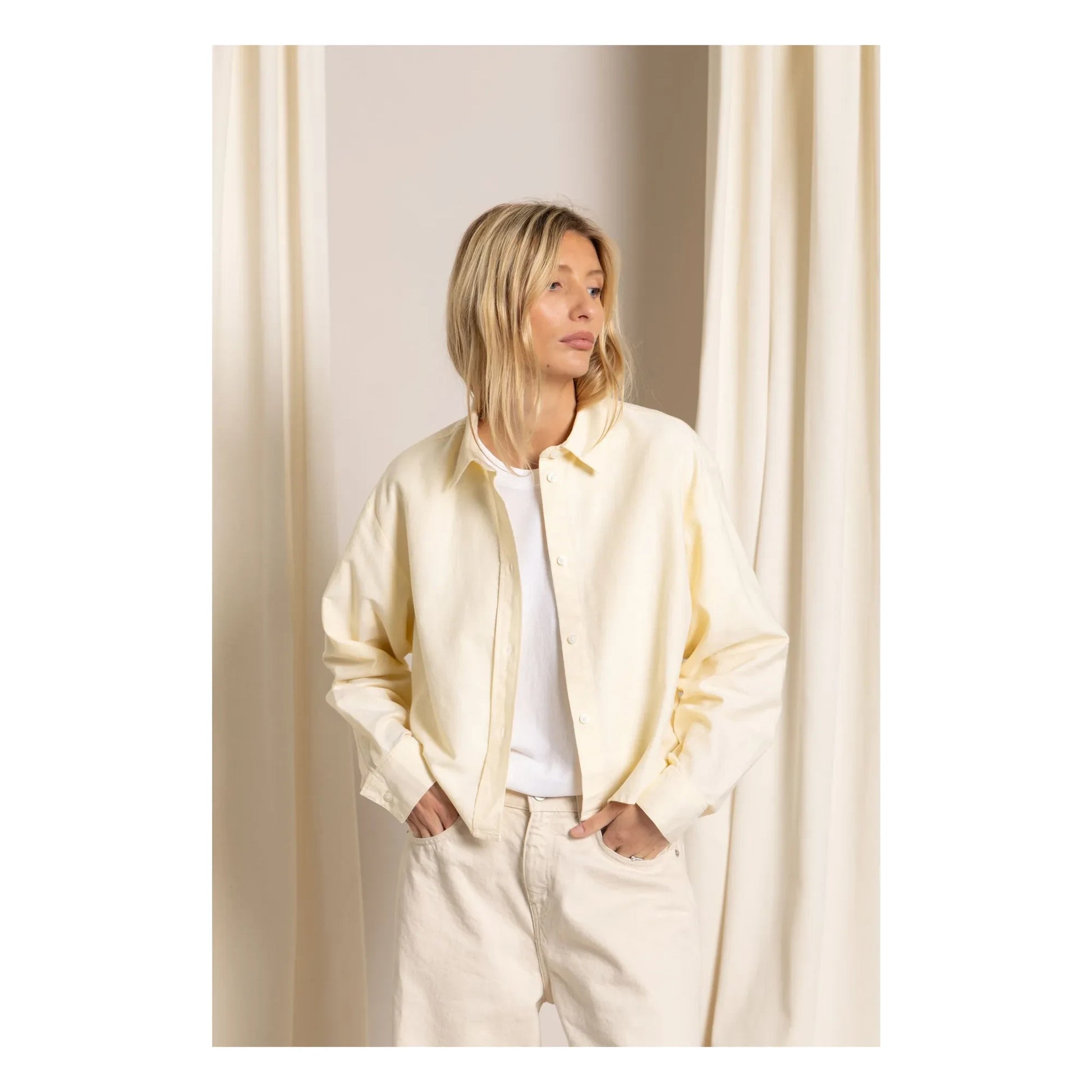 Smallable Woman - Chili Short Shirt | Pale yellow
