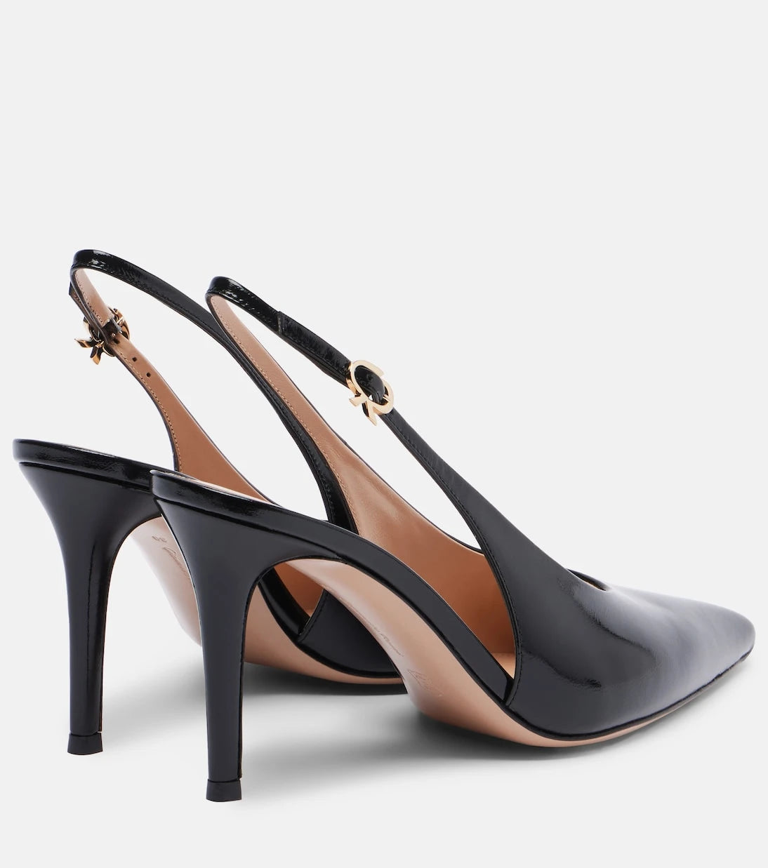 Gianvito Rossi - Robbie 85 leather slingback pumps