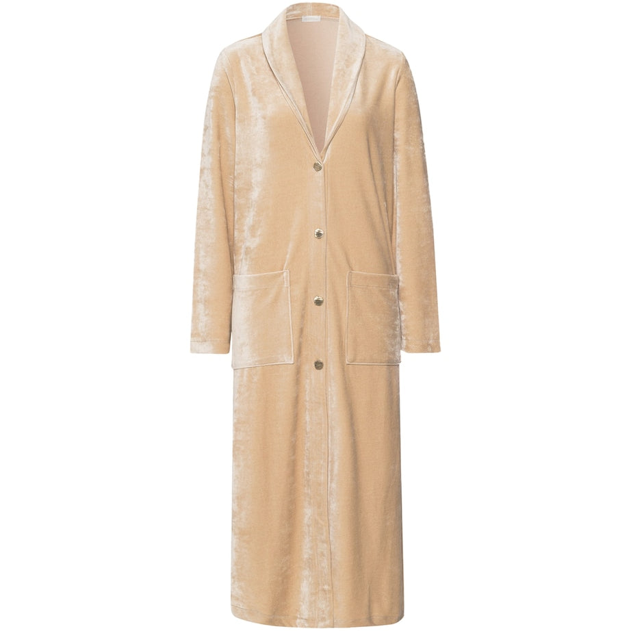 Hanro Beige Velour Favourites Robe