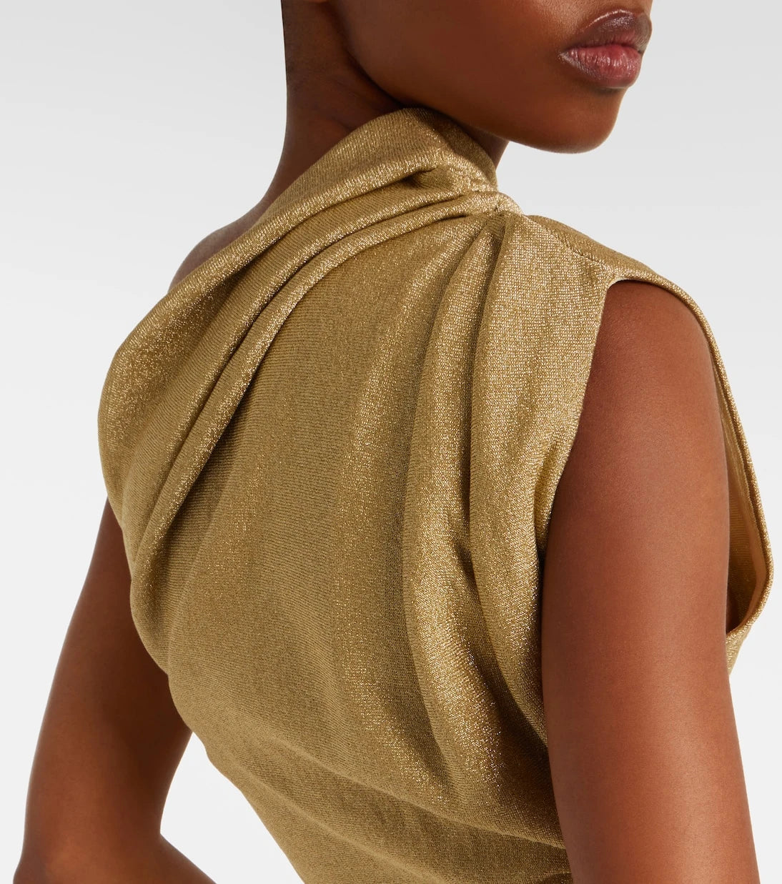 Khaite - Aimee one-shoulder lamé top