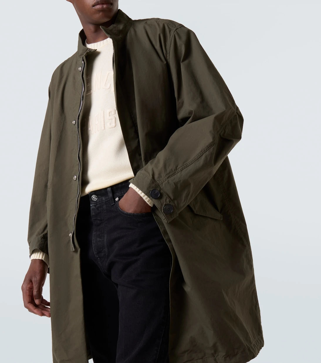 Givenchy - Givenchy Stamp cotton-blend raincoat