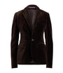 Ralph Lauren Collection Brown Cotton-Blend Velvet Parker Blazer