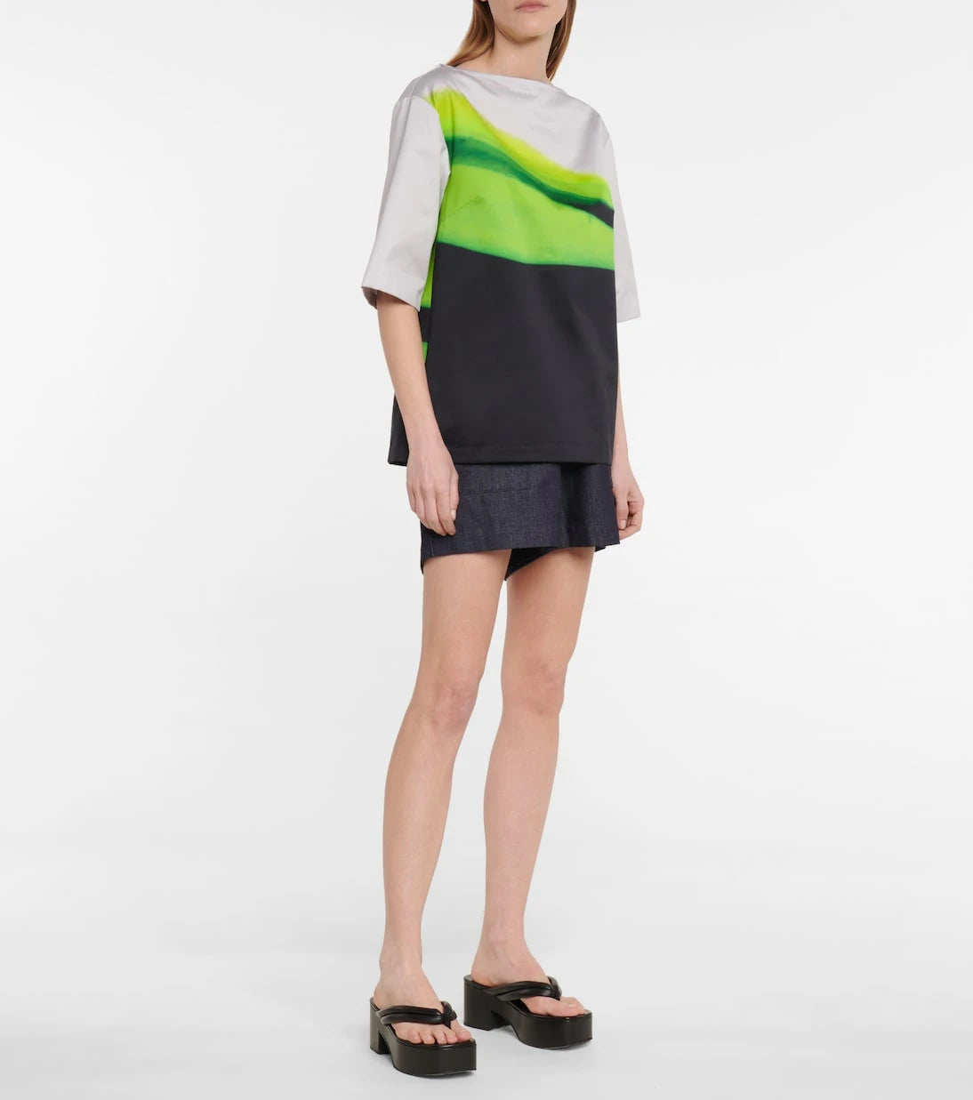 Dries Van Noten - Striped cotton satin top
