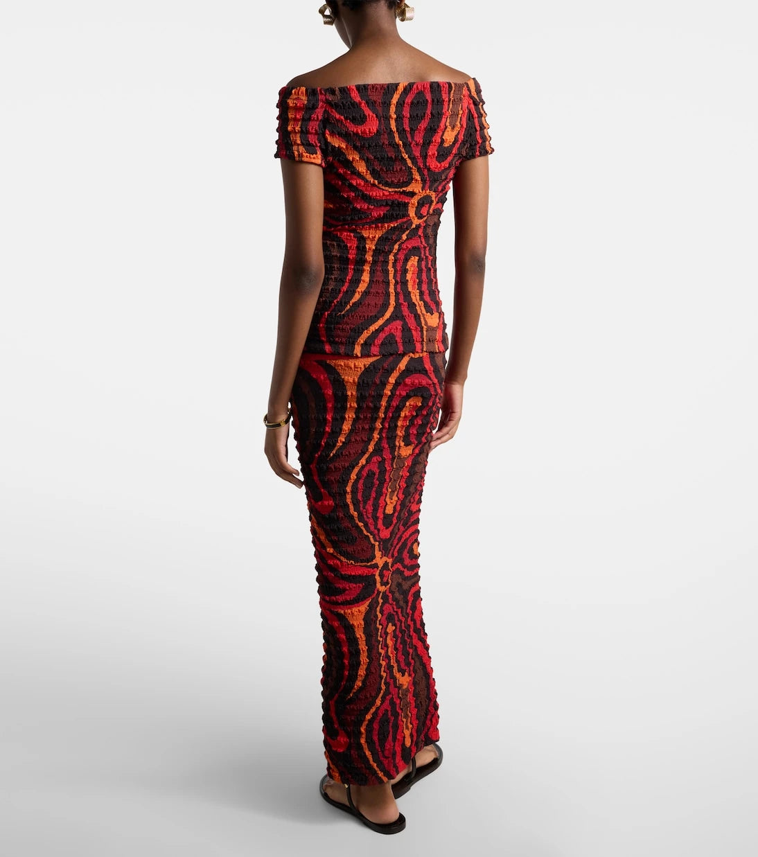 Pucci - Occhi smocked maxi skirt