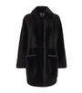 Max Mara Brown Ram Shearling Reversible Coat