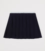 Virgin Wool-Cotton Logo Pleated Skirt (8-12 Years)