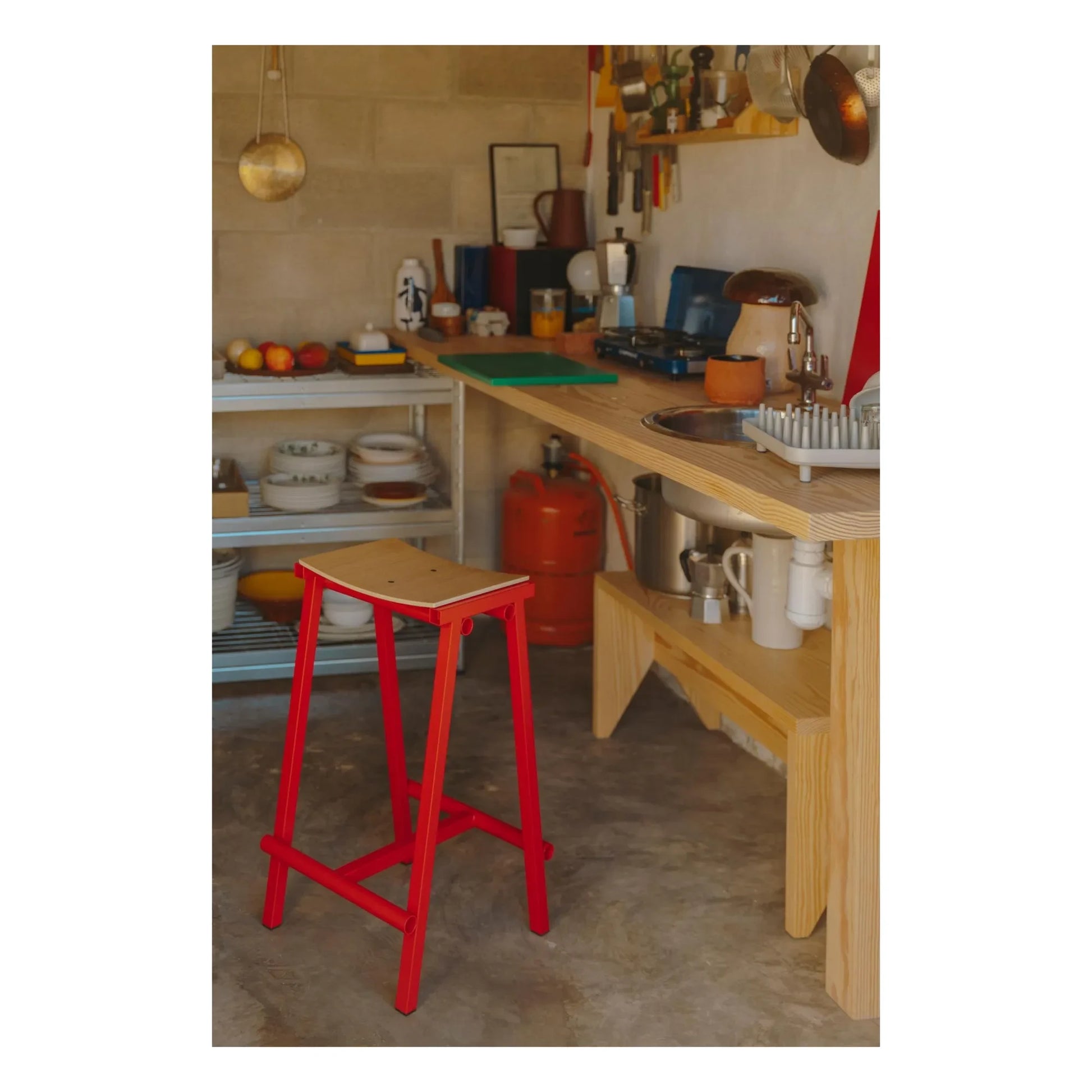 Hay - High stool 65 cm Taburete 8 | Red