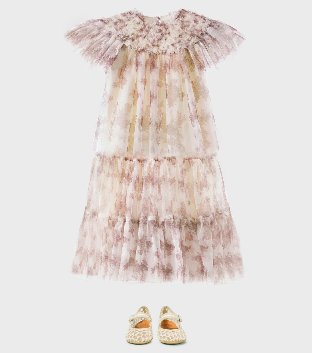 C'era Una Volta - Carla floral ruffled tulle top