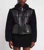 Claudie Pierlot Black Faux Fur-Trim Bomber Jacket