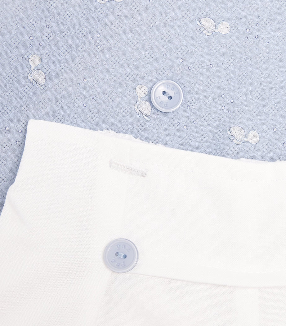 Paz Rodriguez Linen Shirt and Shorts Set (1-24 Months)