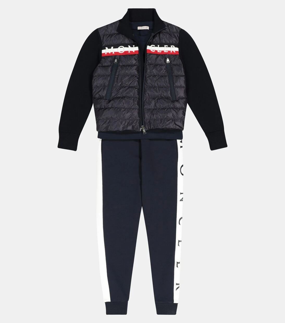 Moncler Enfant - Logolu kapitone şişme mont