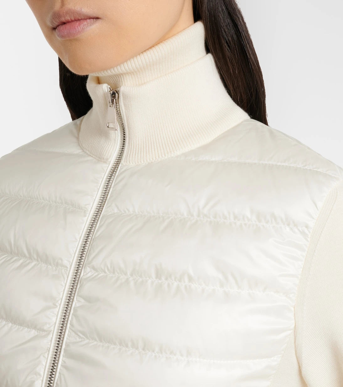Moncler - Down-paneled virgin wool cardigan