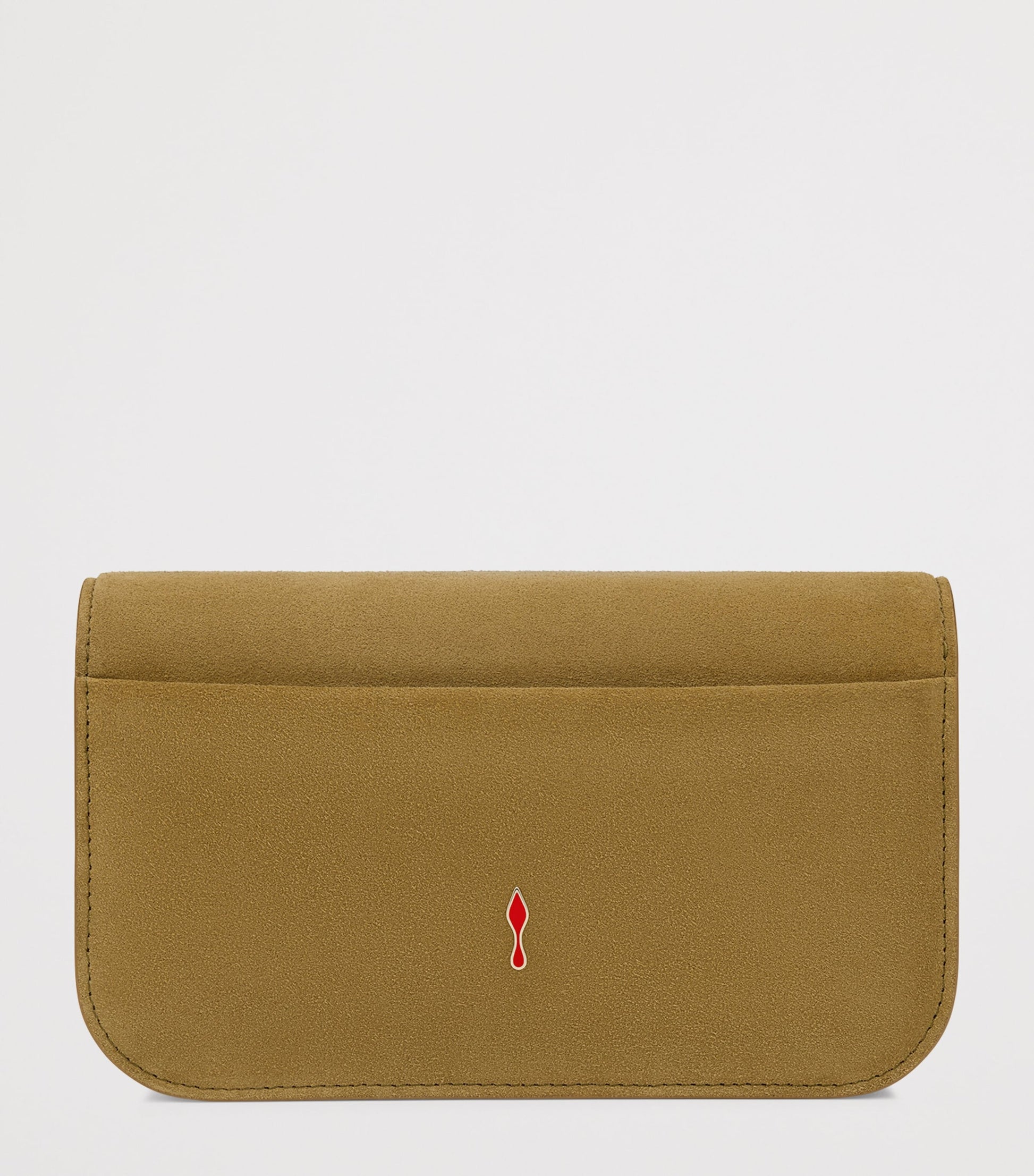Christian Louboutin Brown Paloma Small Suede Clutch Bag