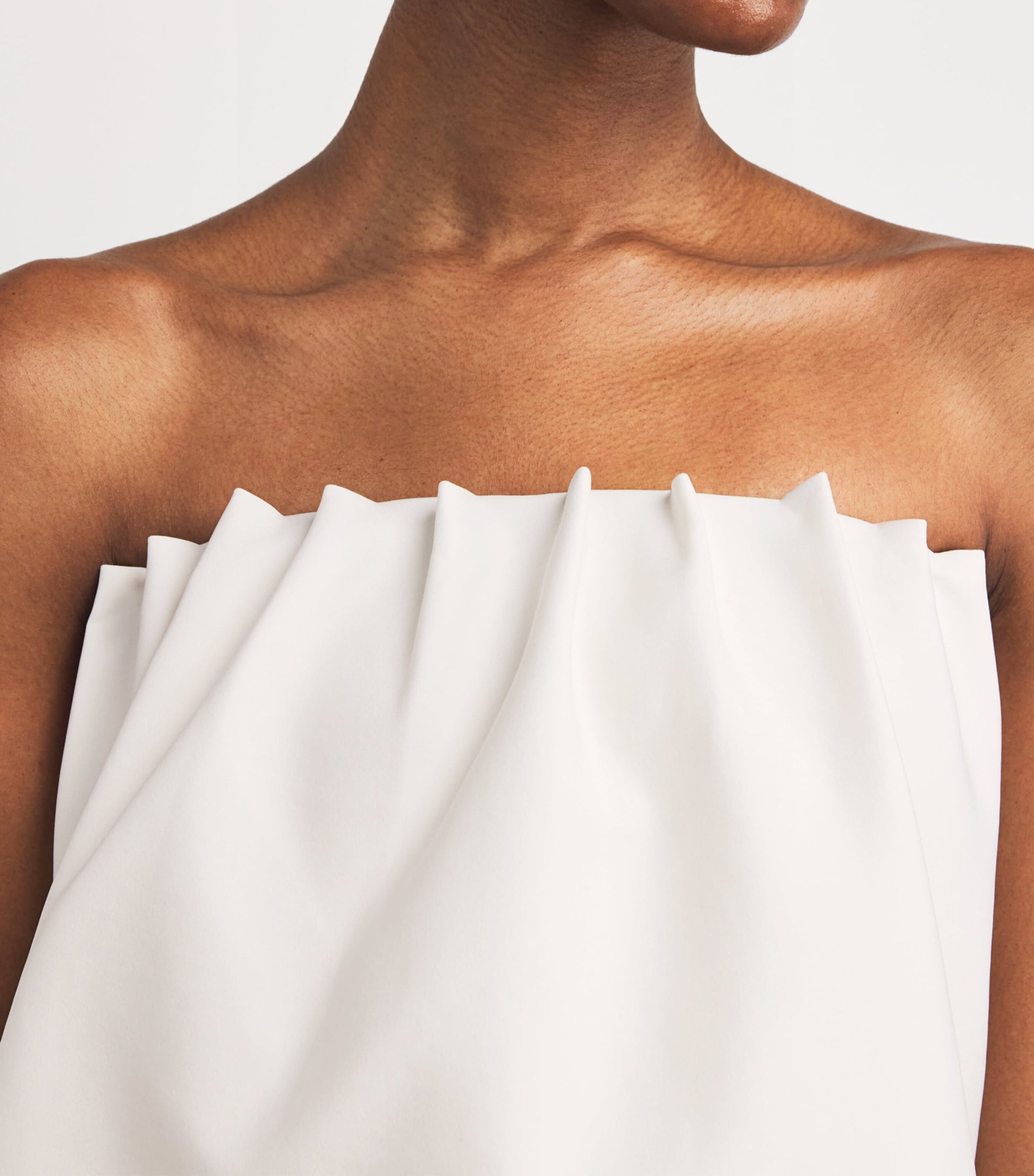 House Of Dagmar White Ruched Sleeveless Top
