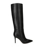 Gianvito Rossi Black Leather Hansen Knee-High Boots 85