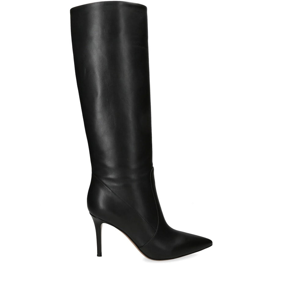 Gianvito Rossi Black Leather Hansen Knee-High Boots 85